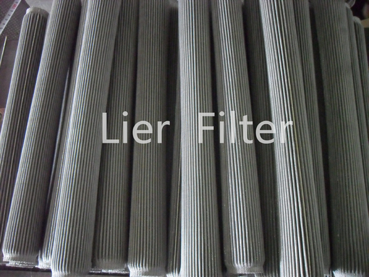 El elemento filtrante plegable de acero inoxidable soporta 30MPa a la presión 90MPa
