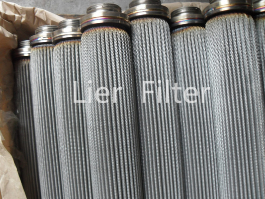 Elemento filtrante sinterizado fibra tejido metal de Mesh Pleated Filter Element Metal del alambre
